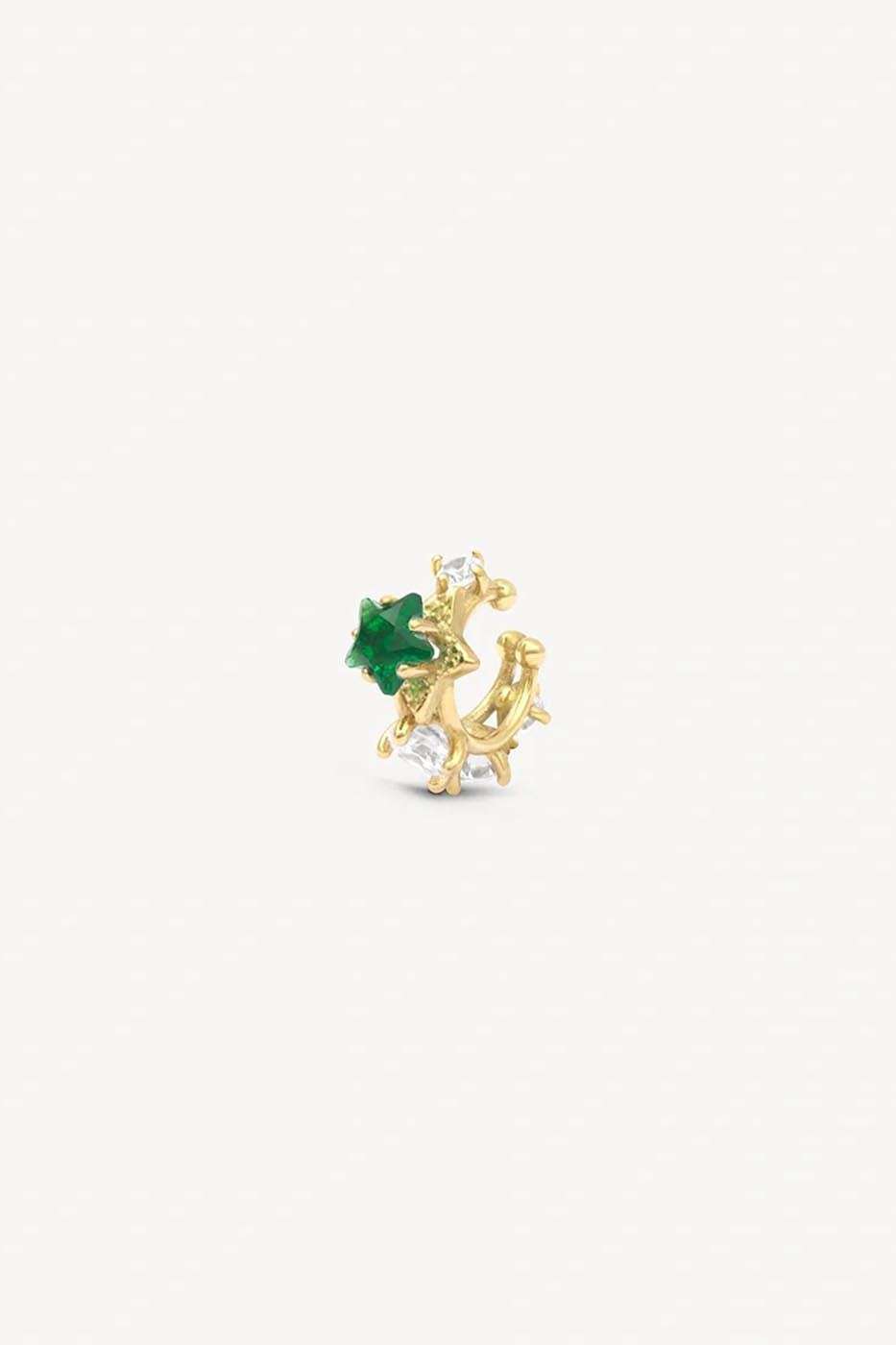 Ear cuff doré et zircons étoile vert KOTORI POP G