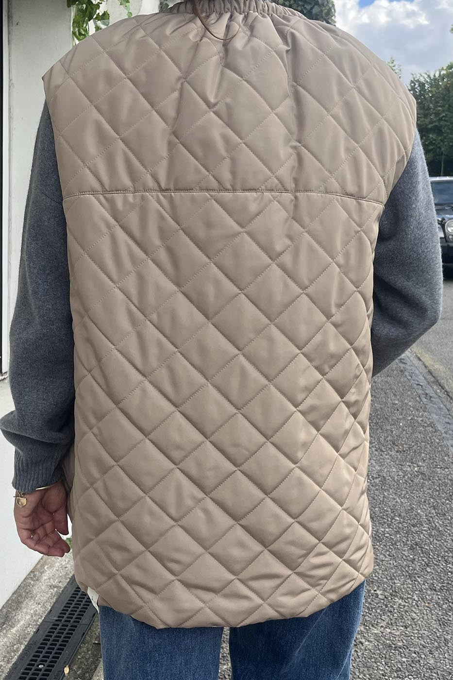 Veste manche courte beige