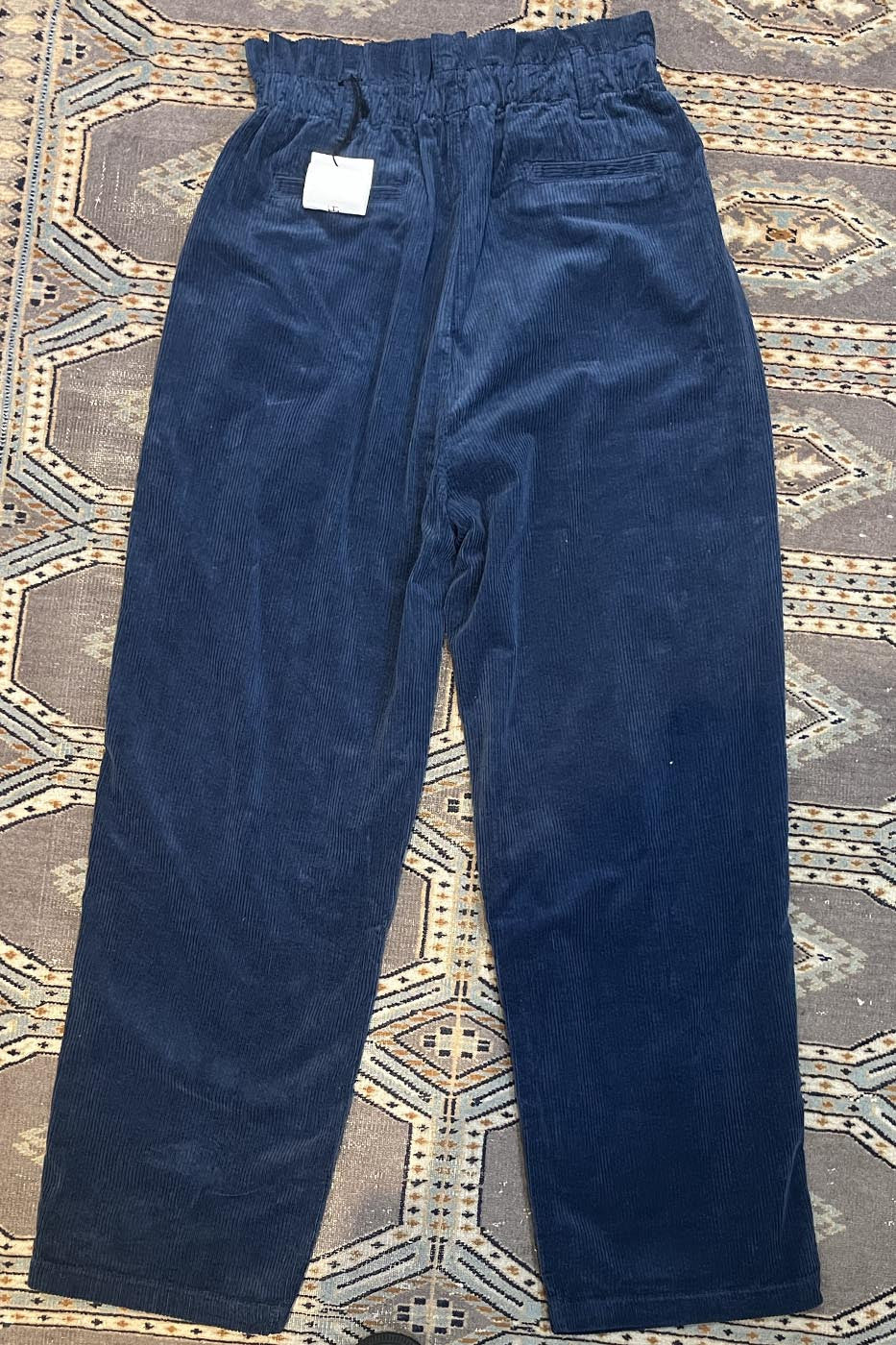 PANTALON YAEL VELOURS MARINE