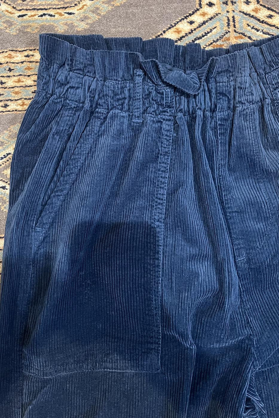 PANTALON YAEL VELOURS MARINE