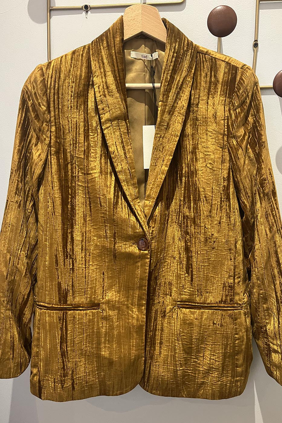 Veste de costume velours safran