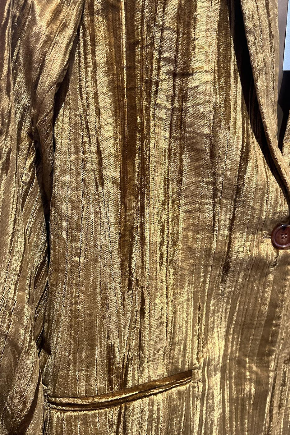 Veste de costume velours safran