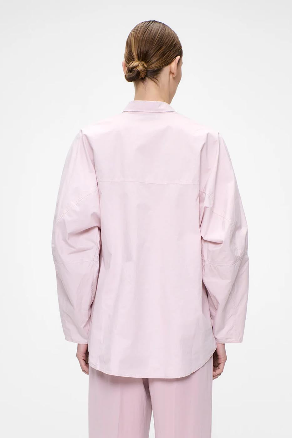 CHEMISE À MANCHES LARGES EN POPLINE DE COTON