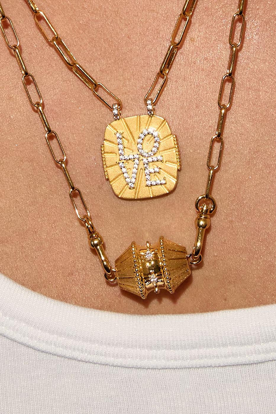 COLLIER - GOLD BIG TALISMAN