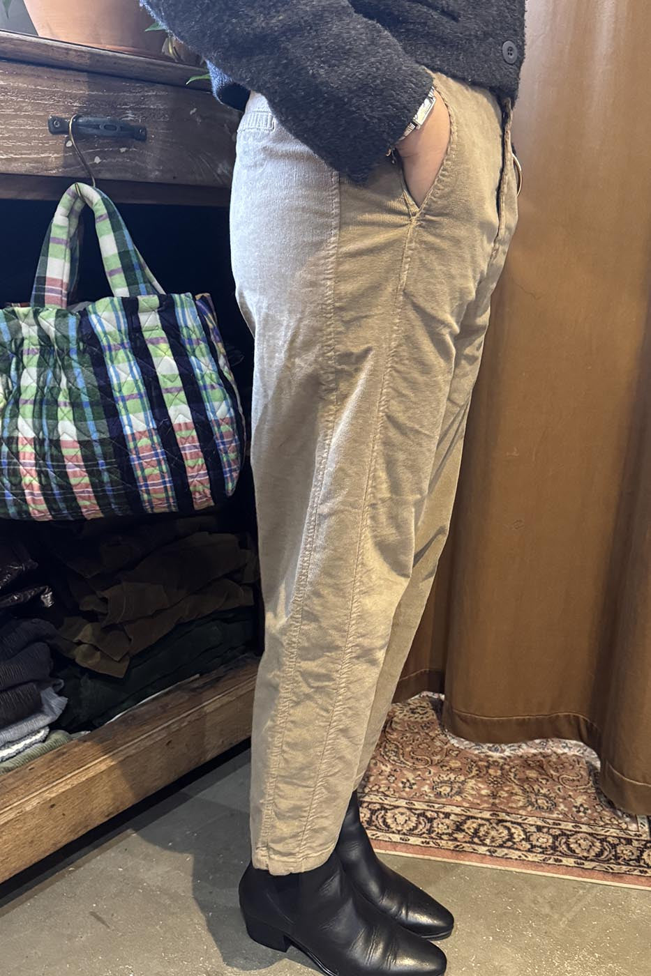 Pantalon velours beige