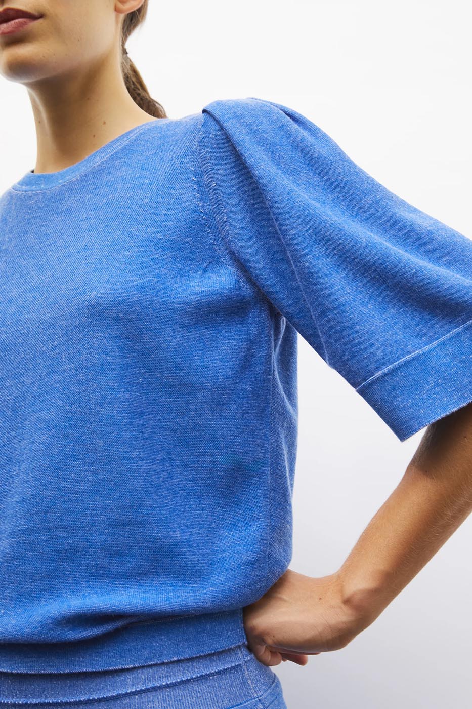 Top tournesol royal blue denim