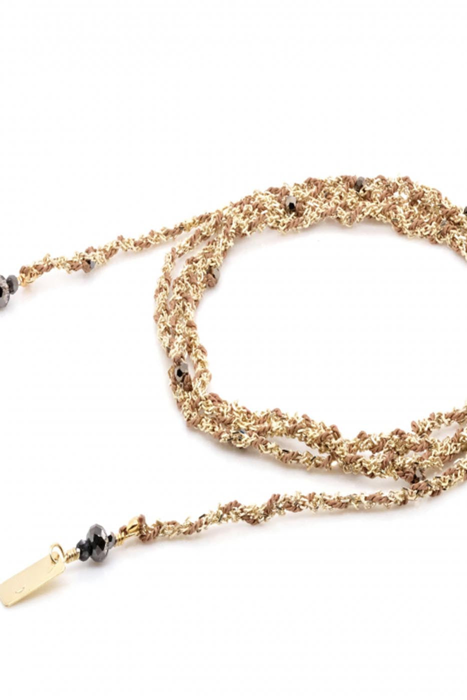 N° 182 COLLIER GOLD BEIGE