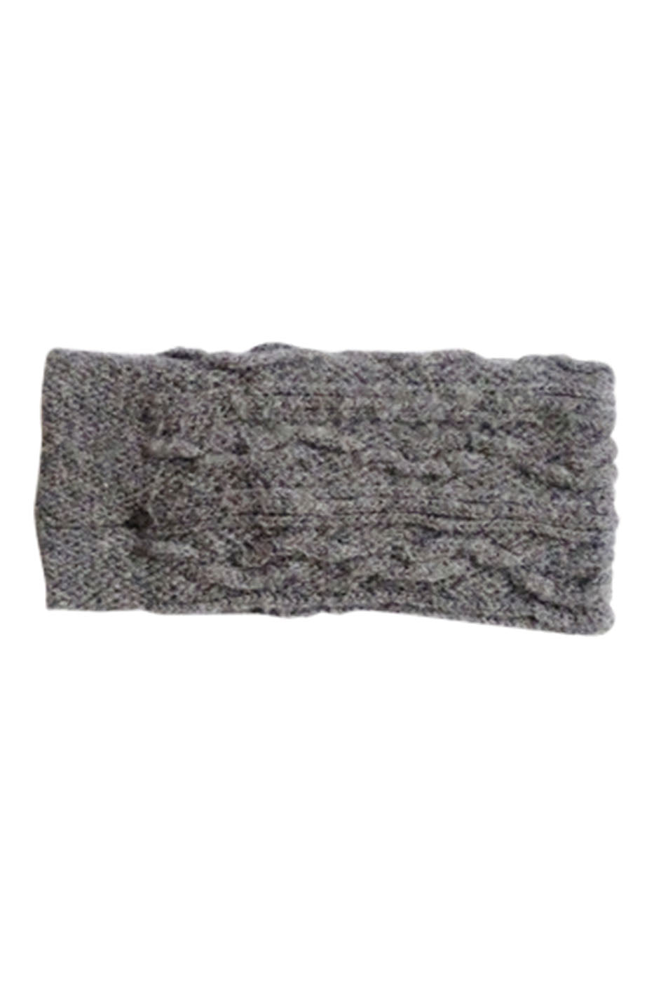 MITAINES EN LAINE MOTIF CORDE GRIS