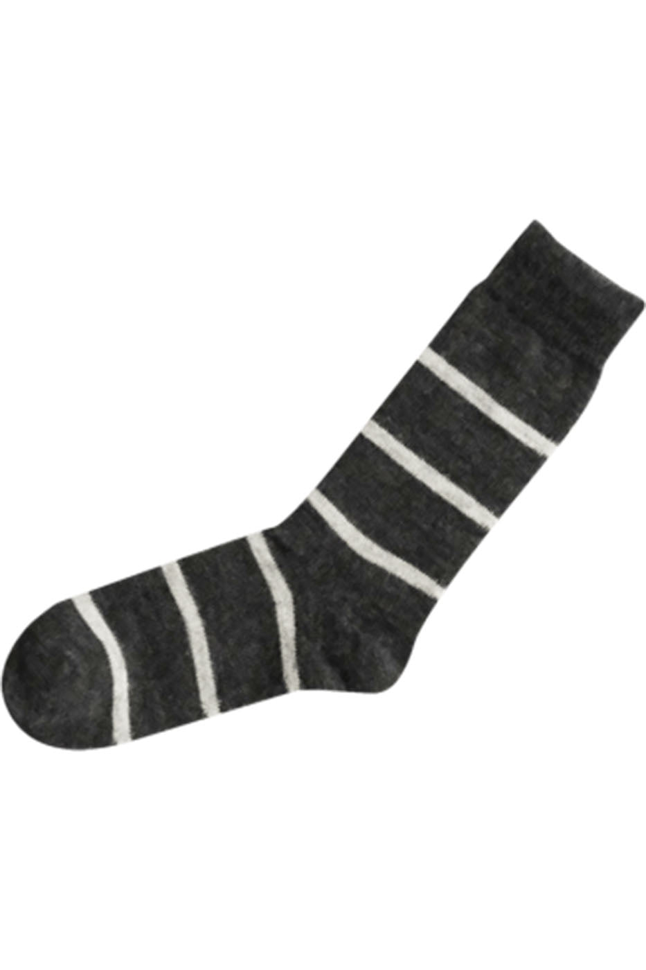 CHAUSSETTES À RAYURES EN LAINE MOHAIR GRIS
