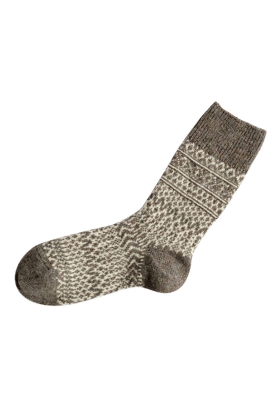 CHAUSSETTES JACQUARD EN LAINE GRIS