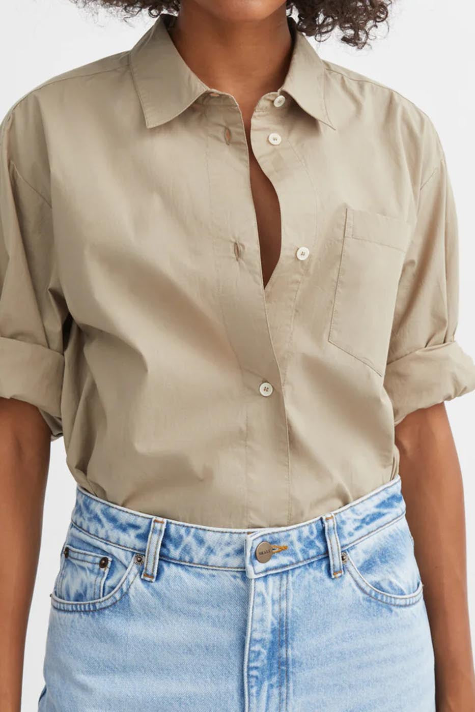 Edgar shirt Stone Moss