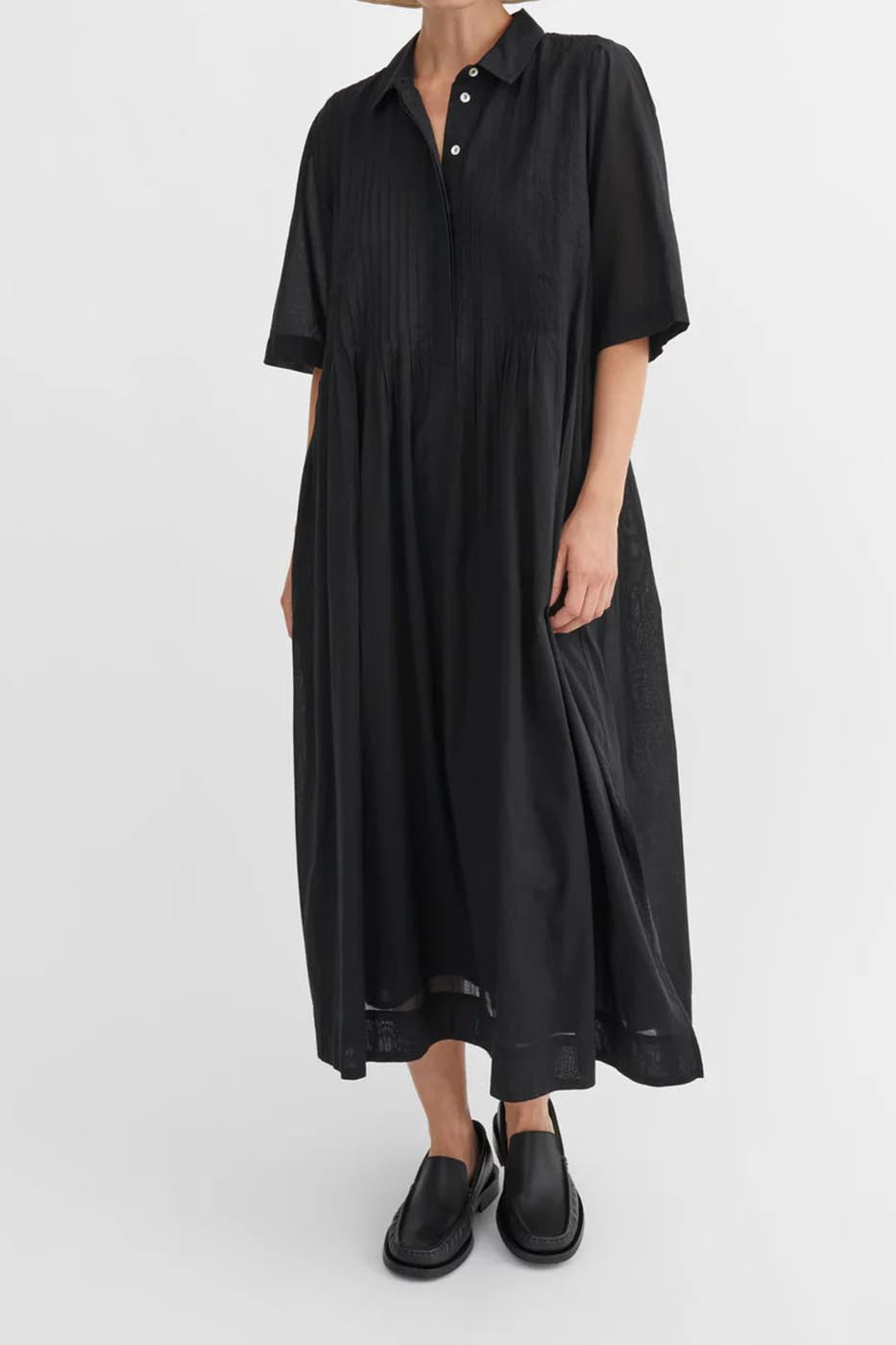 Dot shirtdress Black