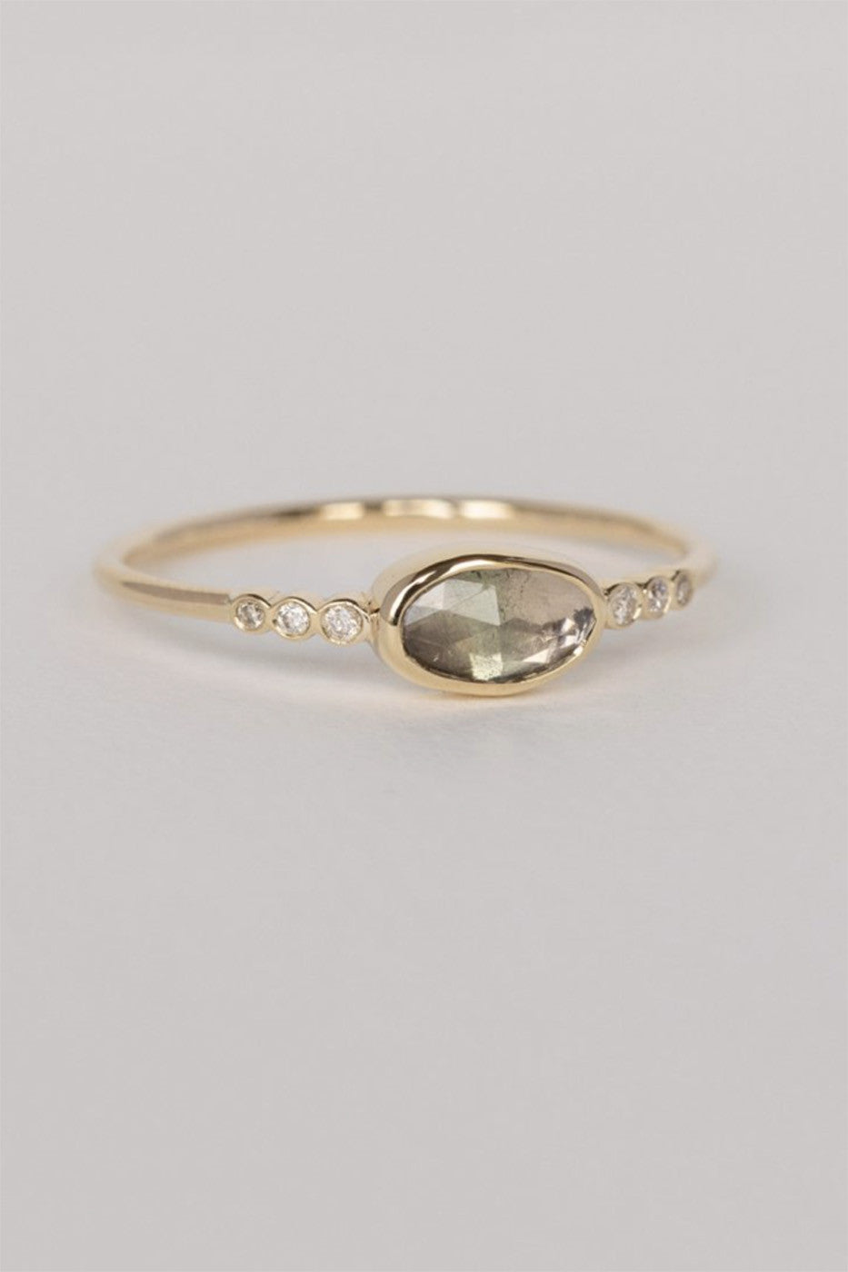 WATERMELON TOURMALINE & DIAMONDS RING