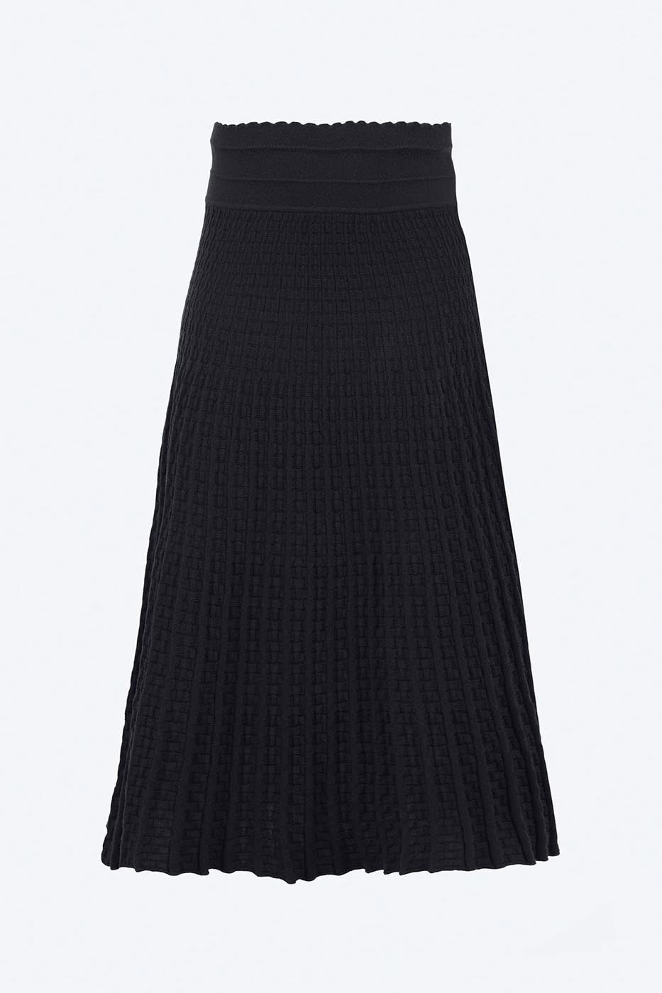 Jupe longue maille cannage