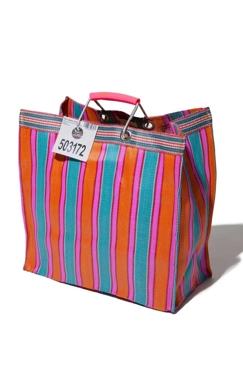 RECYCLED PLASTIC STRIPE BAG