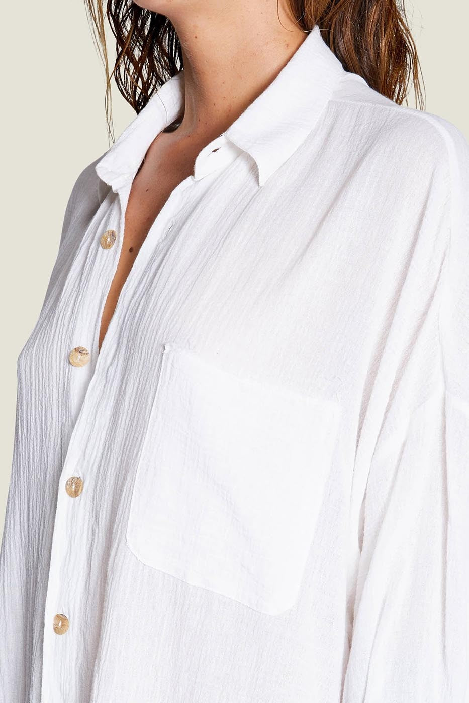 Chemise mi-longue oversize Mykonos