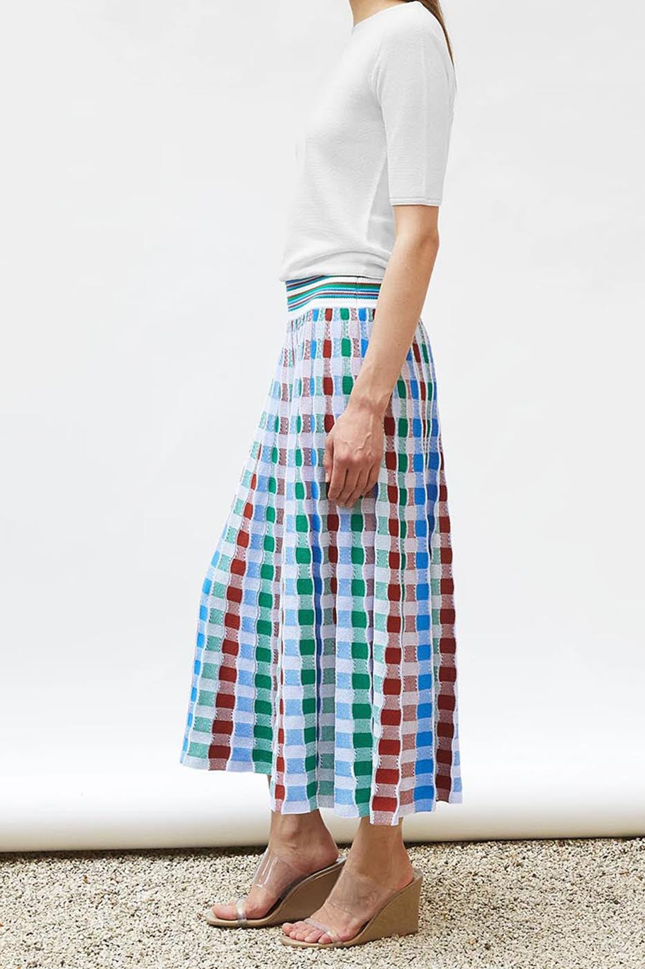 Jupe délicate maille ondulée