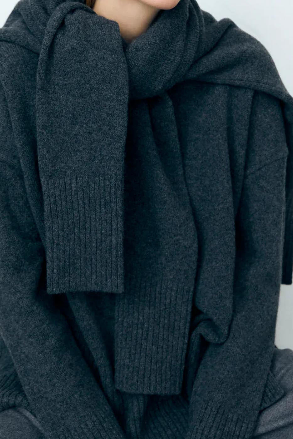 Pull cachemire gris