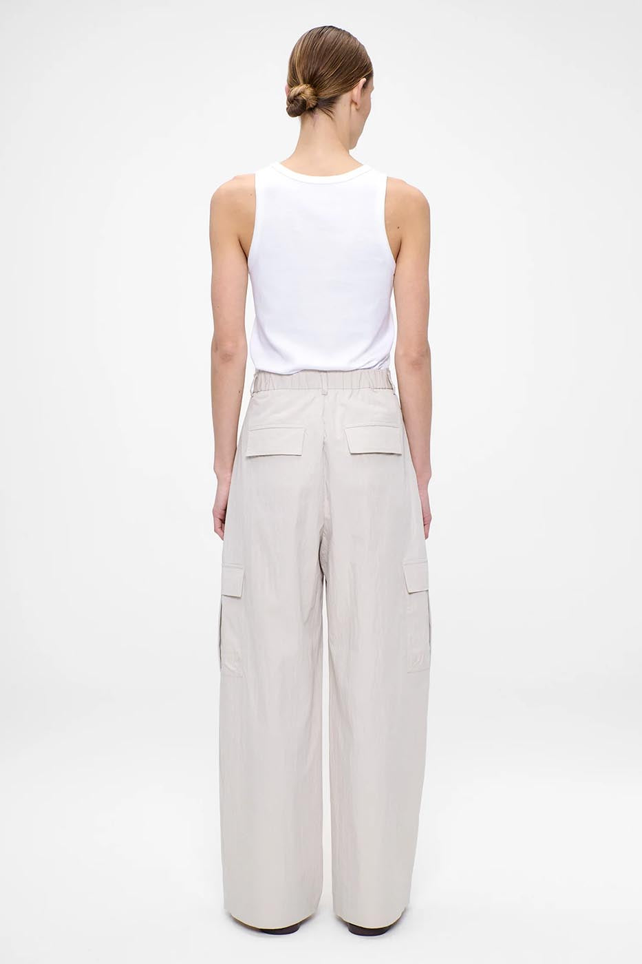 PANTALON CARGO EN COTON ET NYLON JADE