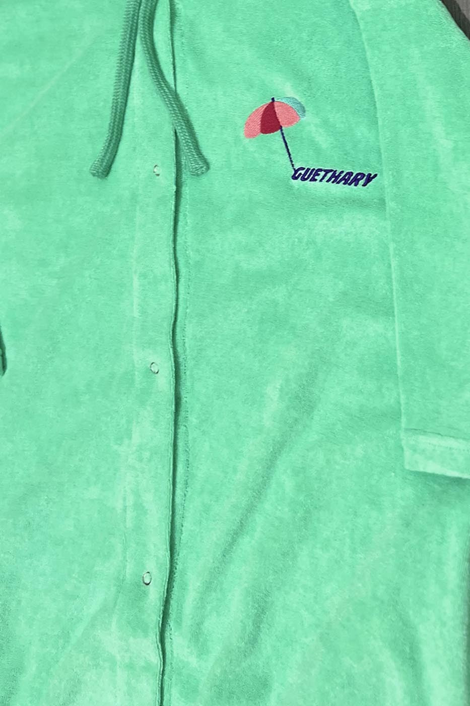 Poncho robe vert