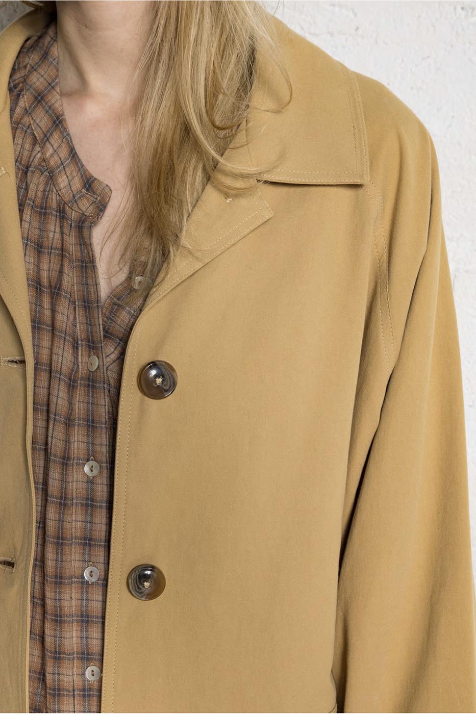 Trench-coat James oversize en coton