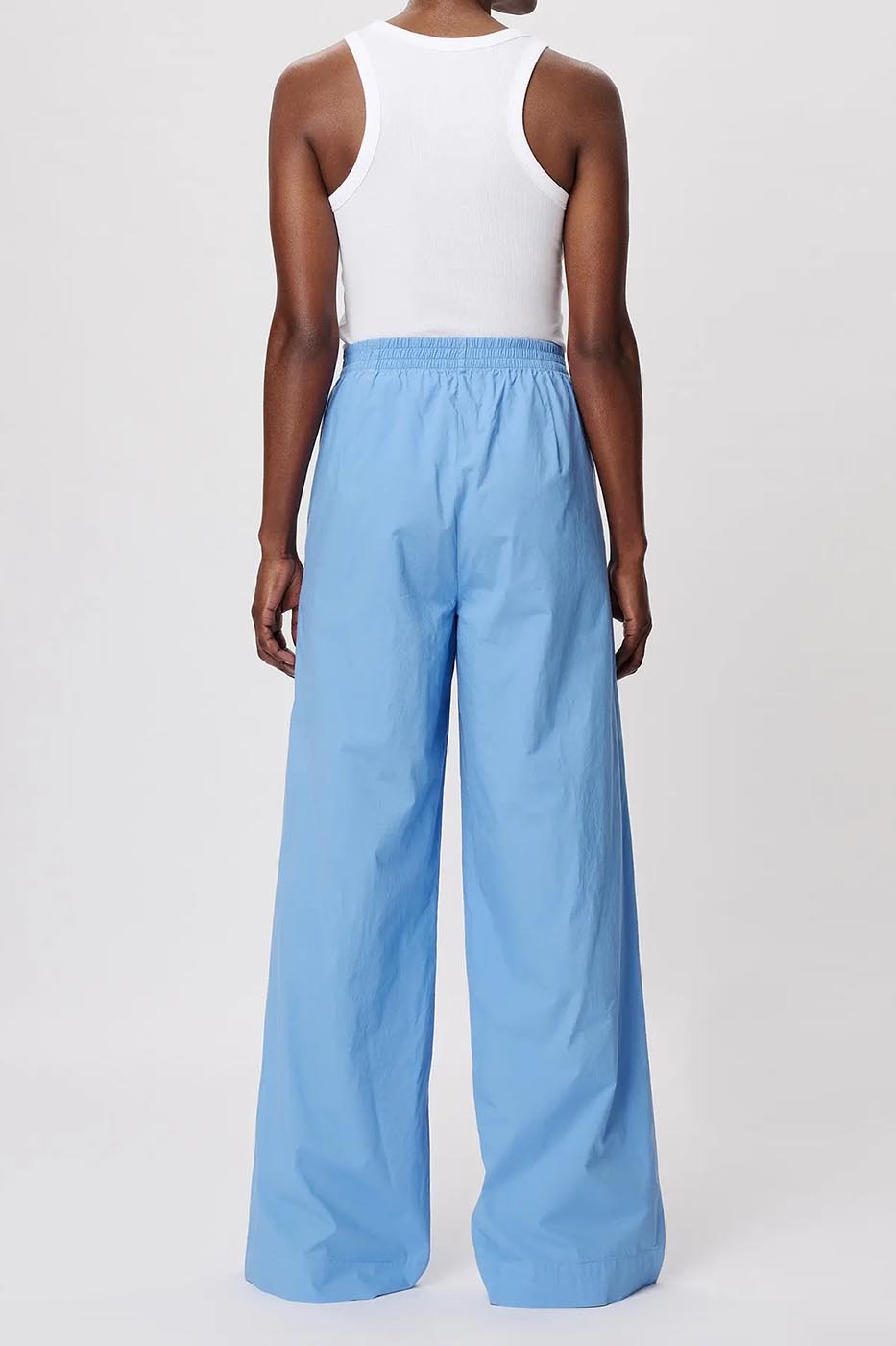 PANTALON À JAMBES LARGES EN COTON