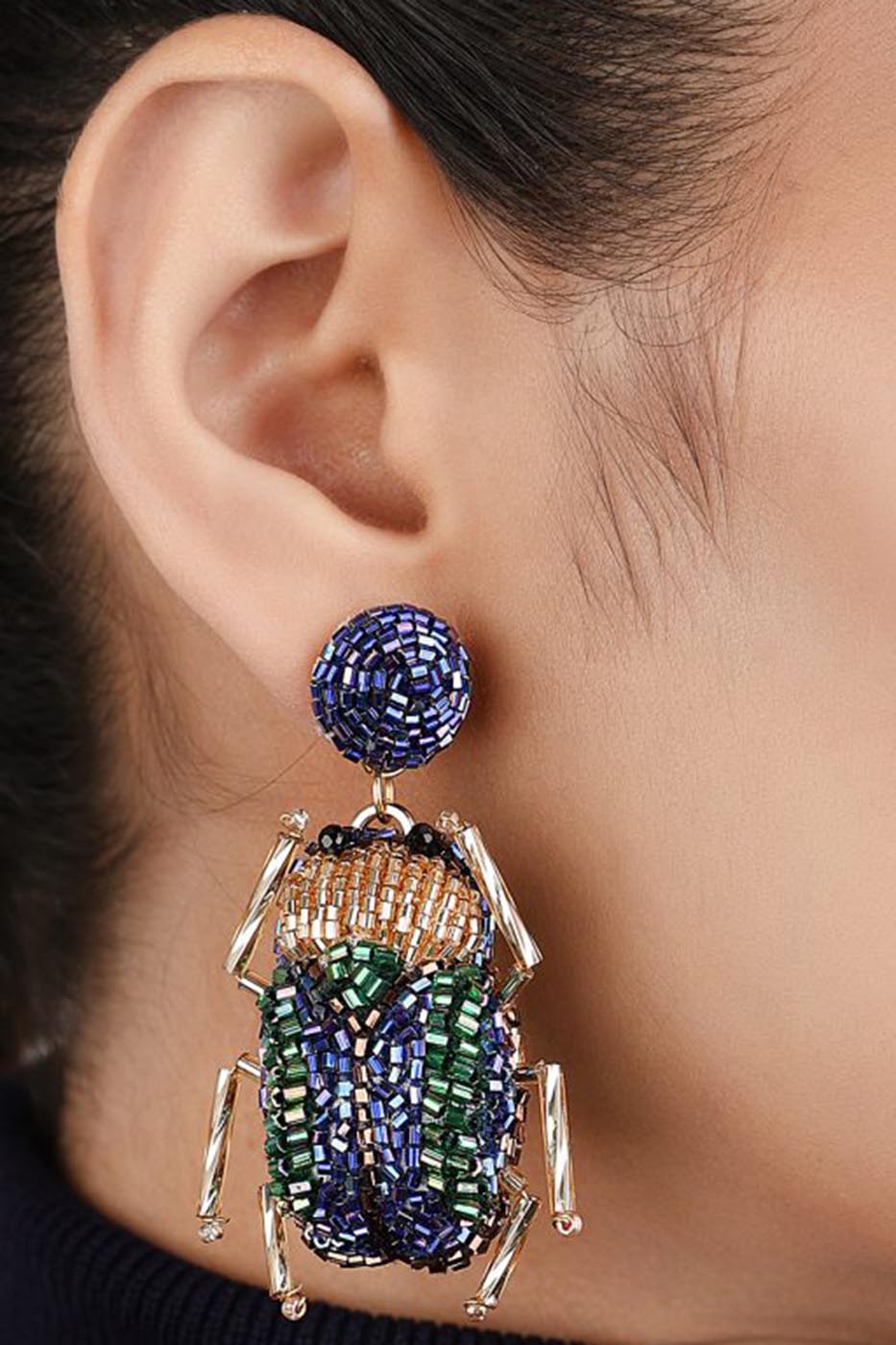BOUCLES D'OREILLES SCARABÉE