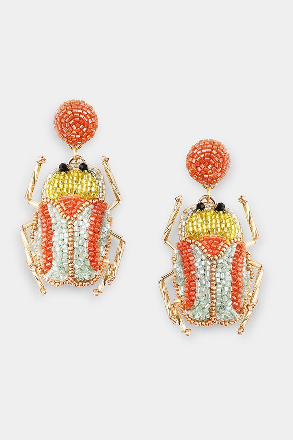 BOUCLES D'OREILLES SCARABÉE orange