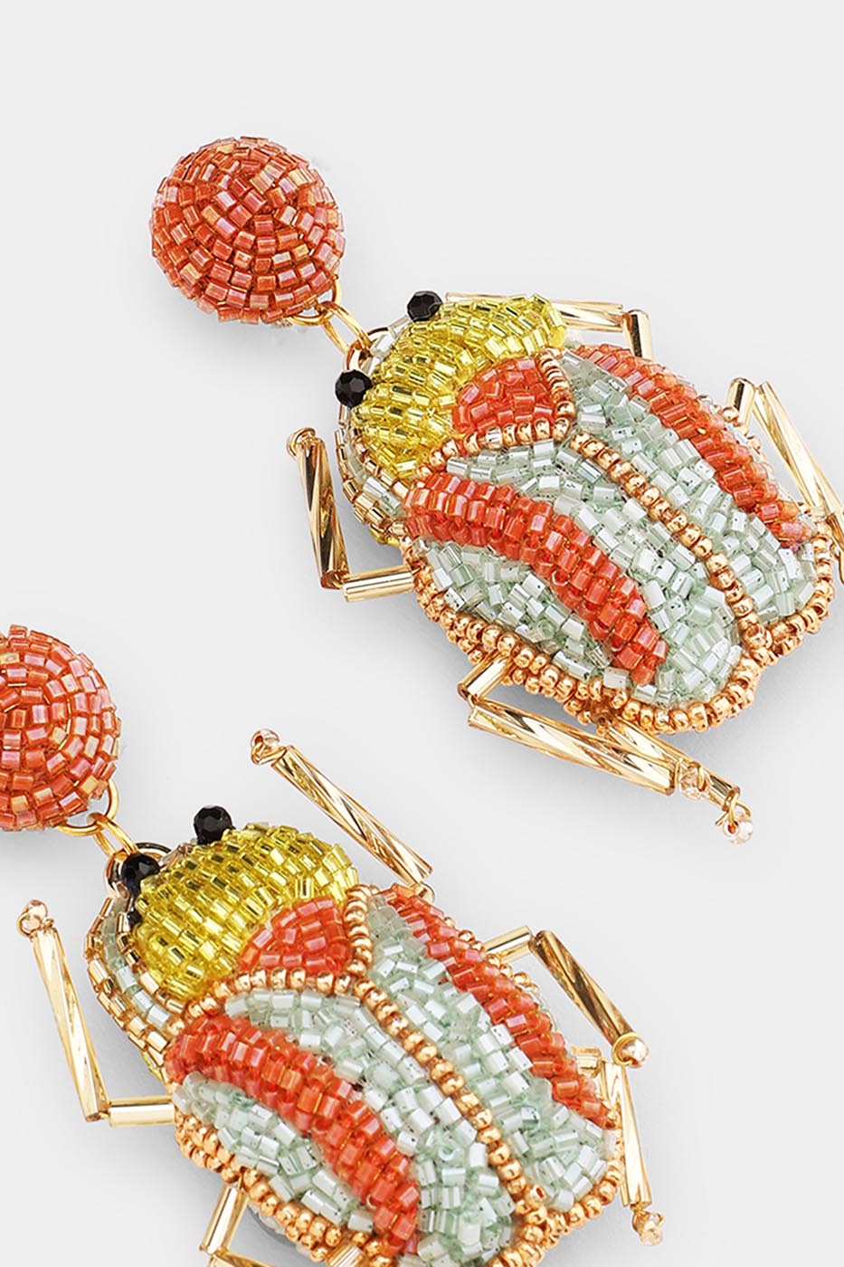 BOUCLES D'OREILLES SCARABÉE orange