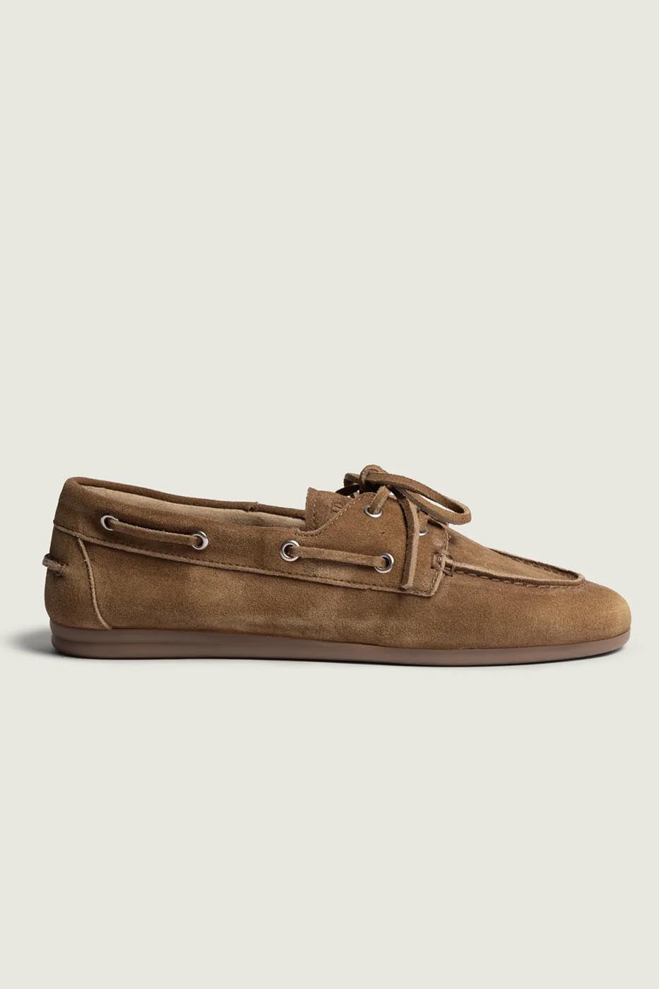 Boat Loafer Brushed - Suede Camel