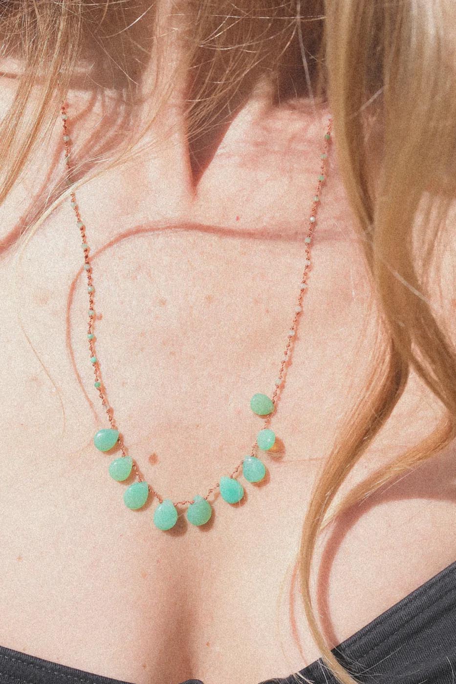 Collier 9 gouttes · Chrysoprase