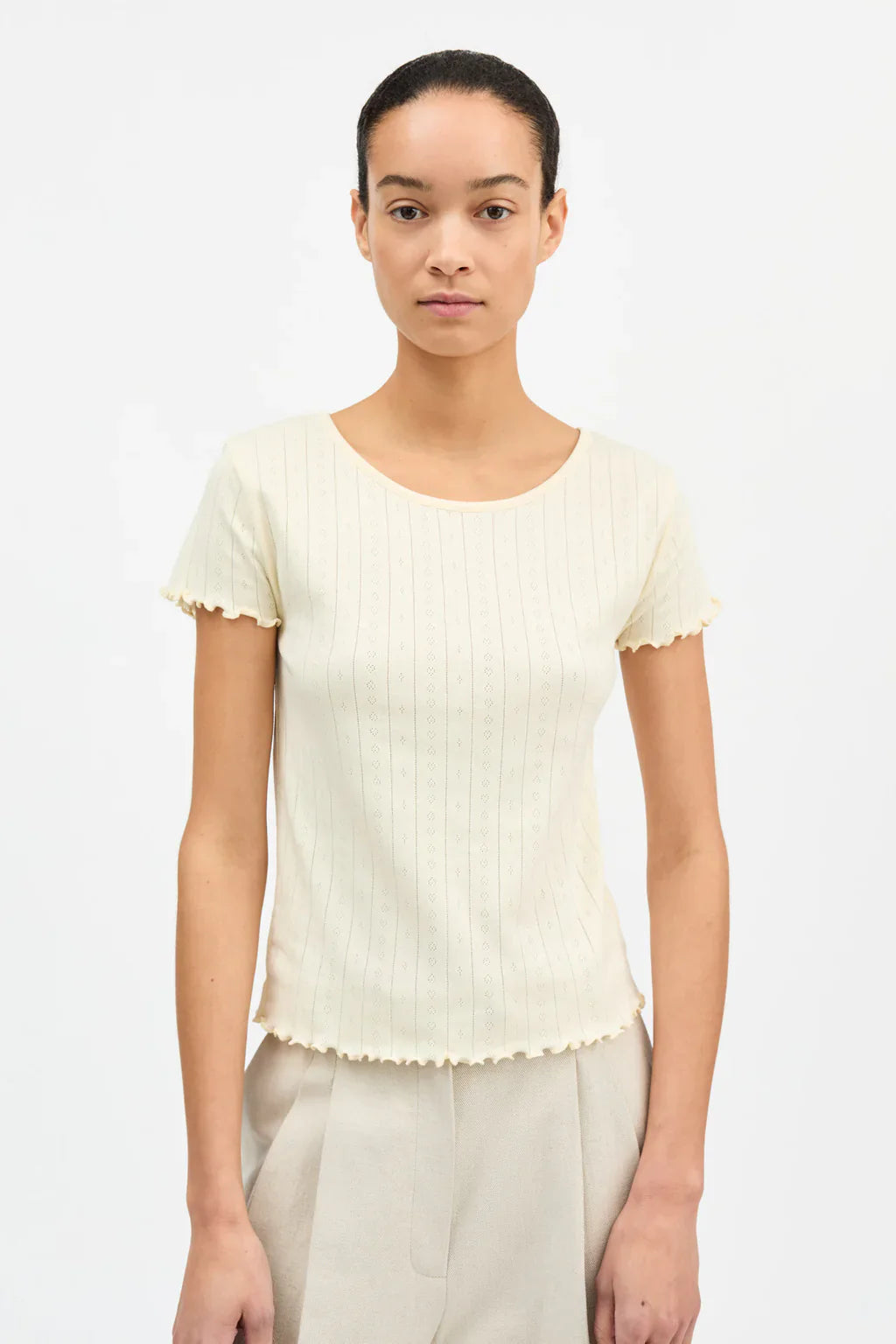 T-shirt à manches courtes Edie butter