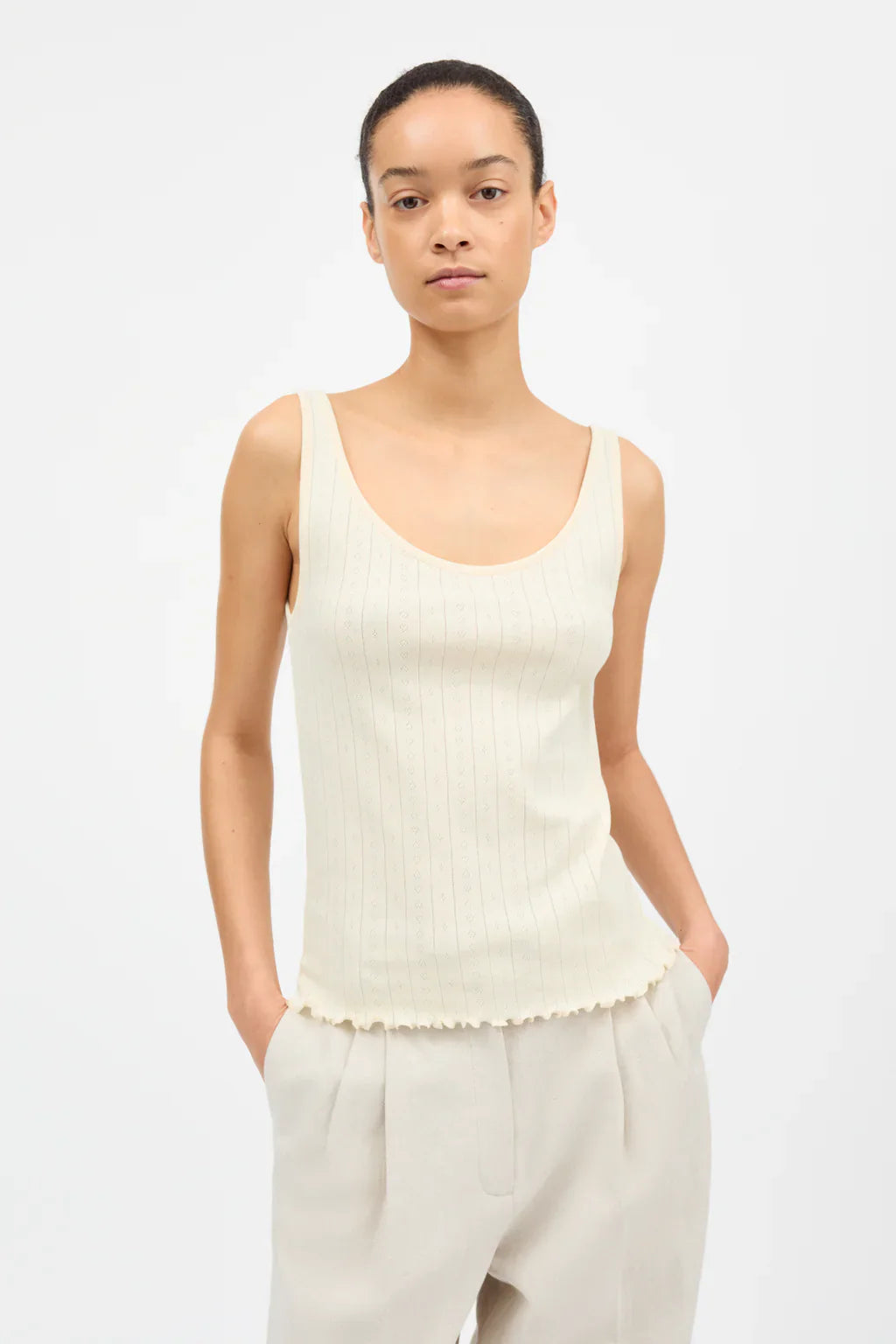 Edie low back top