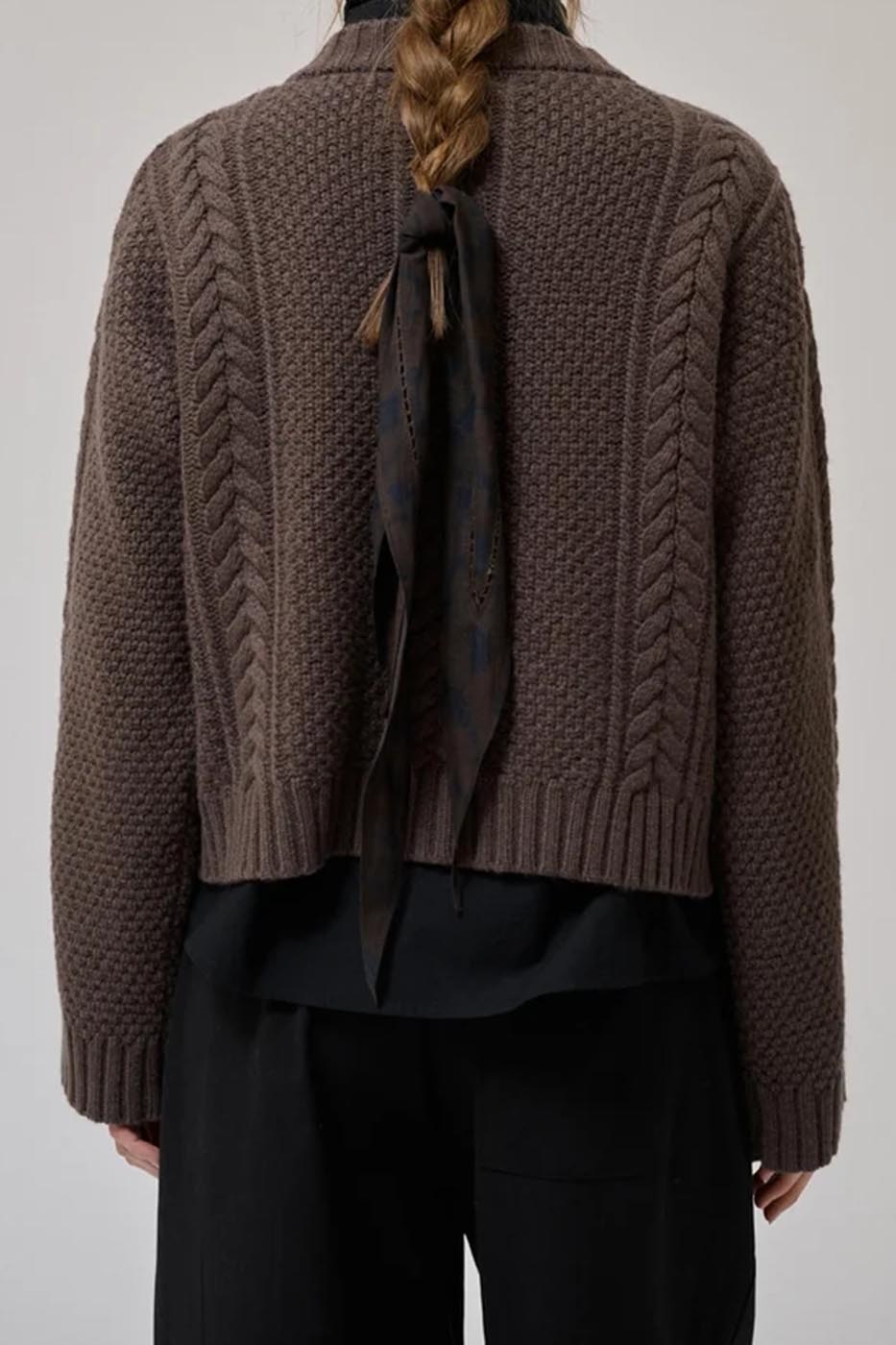 Cardigan heather is knit