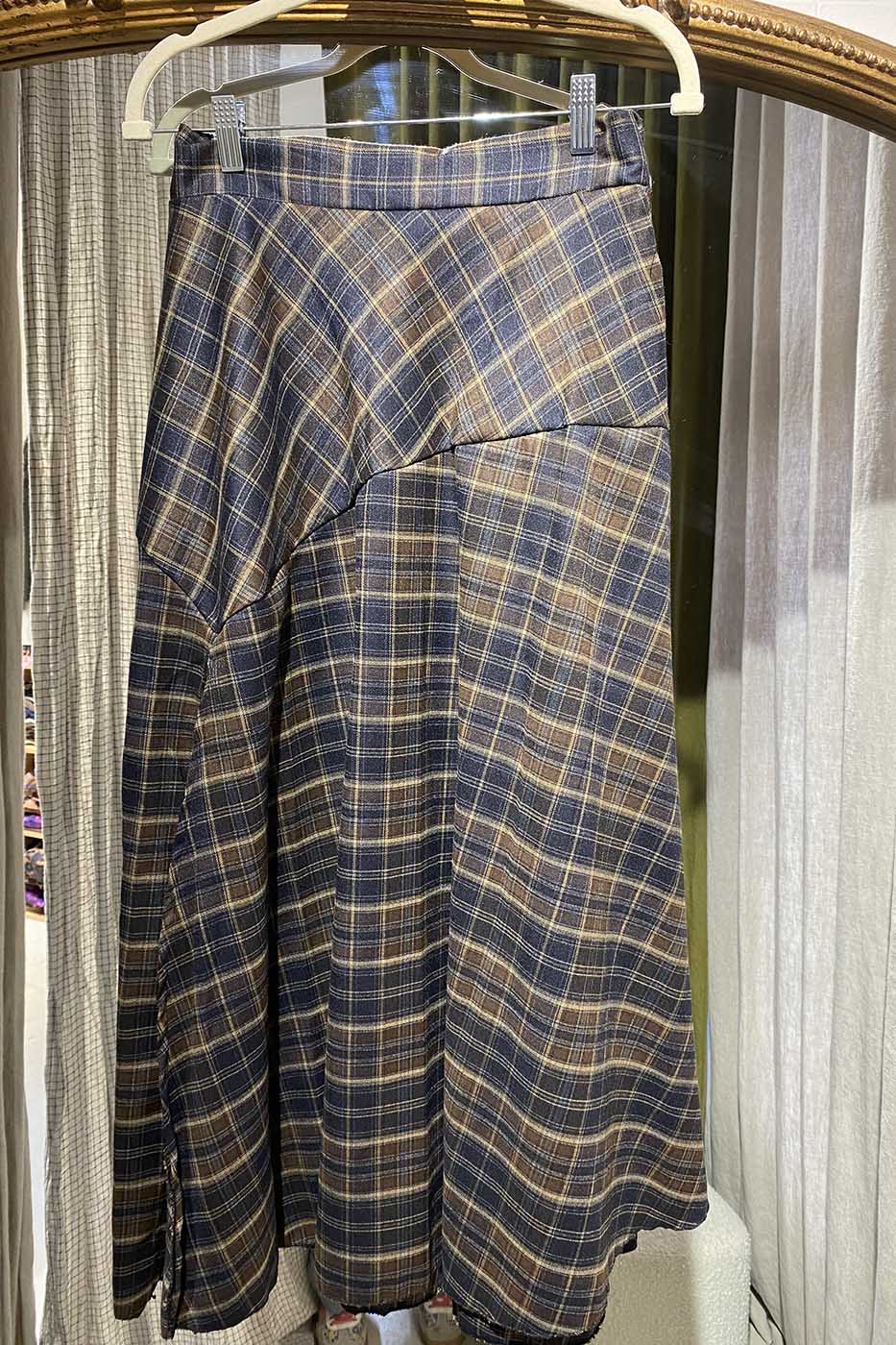 Jupe longue a carreaux