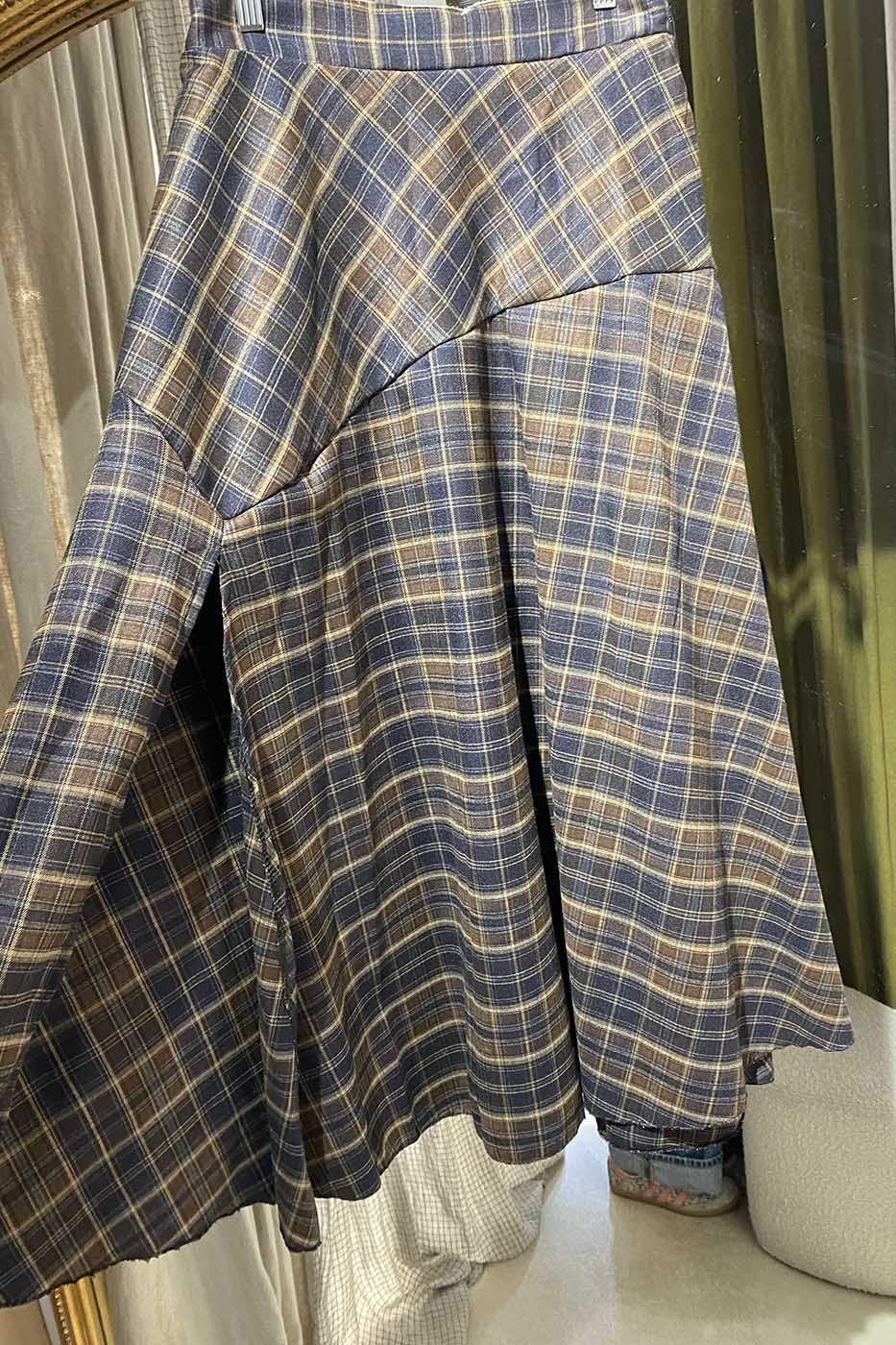 Jupe longue a carreaux