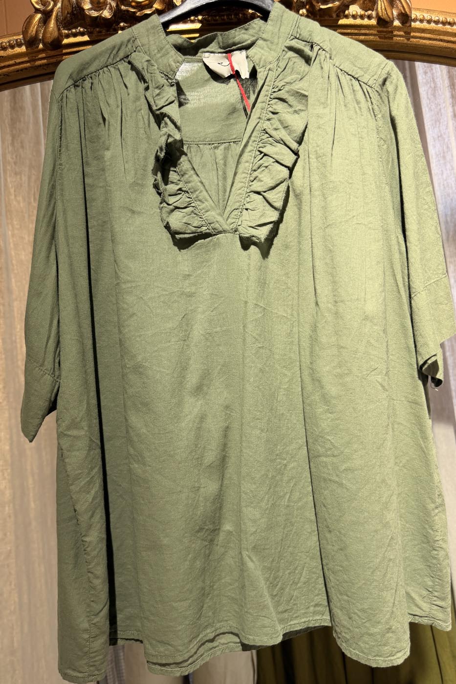 Blouse manches courtes kaki