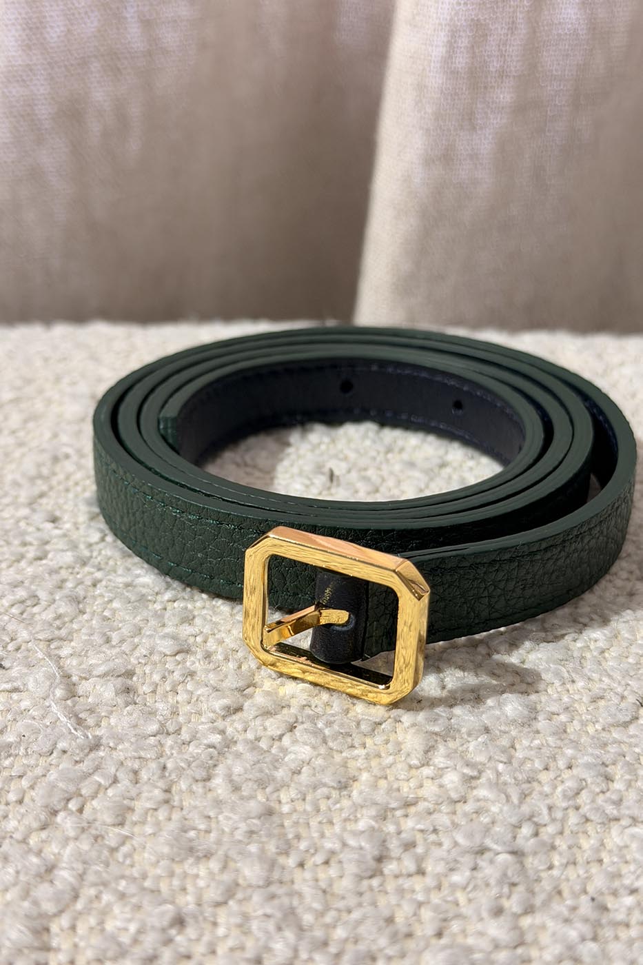 CEINTURE REVERSIBLE VERTE ET MARINE