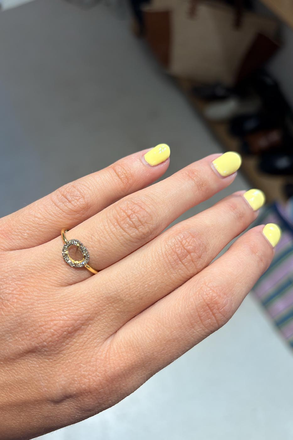 Bague polki champagne