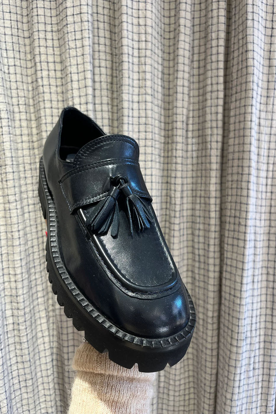 Mocassin pompom