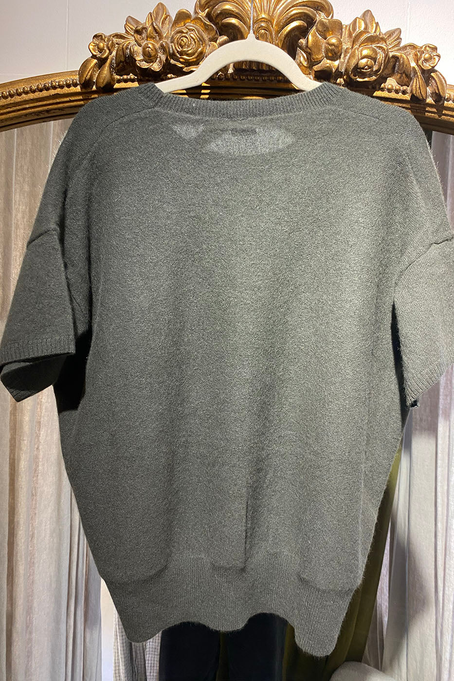 Pull manches courtes vert