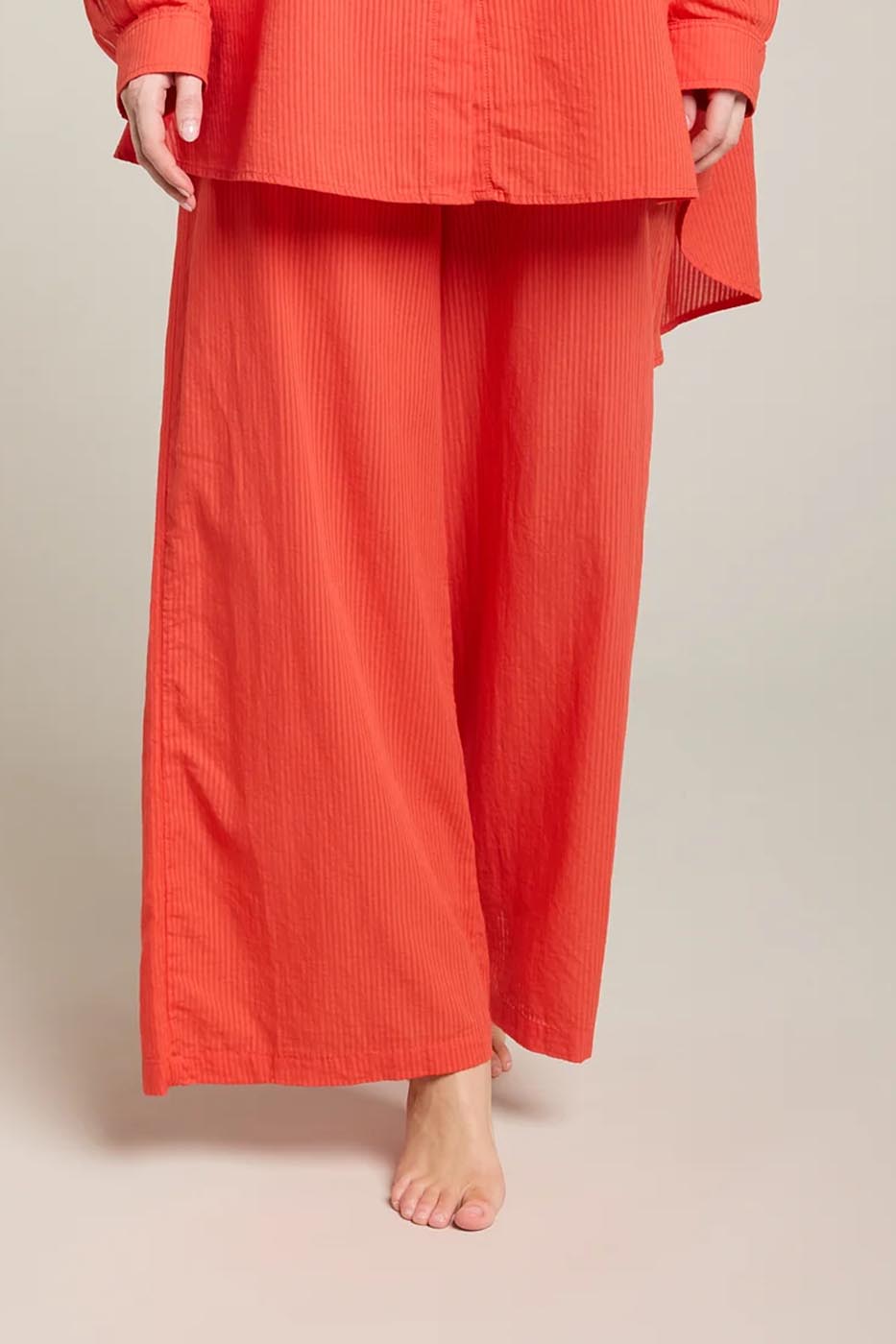 Pantalon large Cap Estel corail