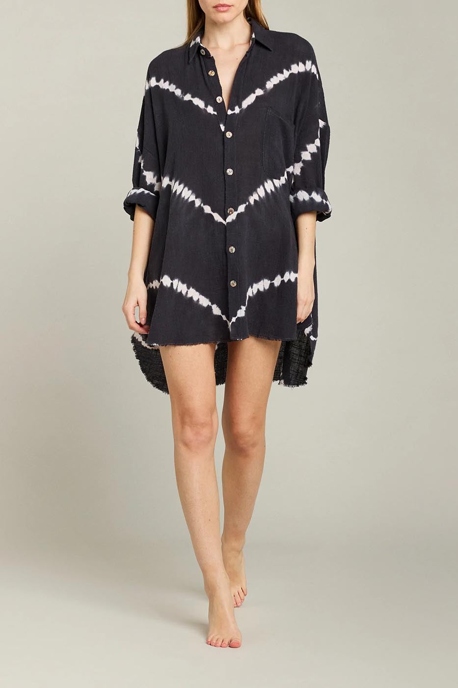 Chemise longue oversize Mykonos tie dye