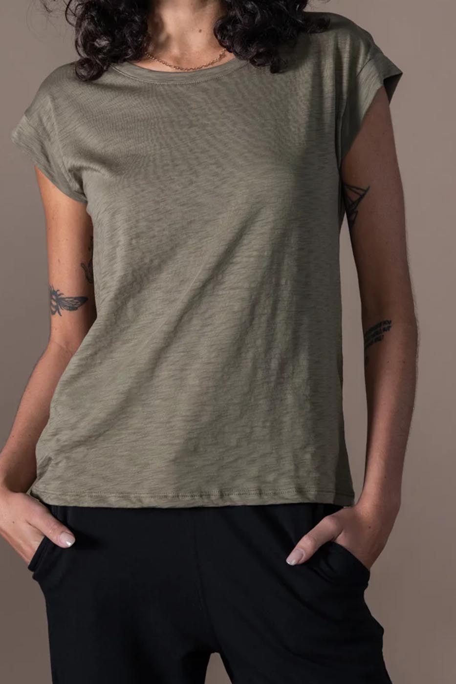 Tee-shirt Noélia olive flamme
