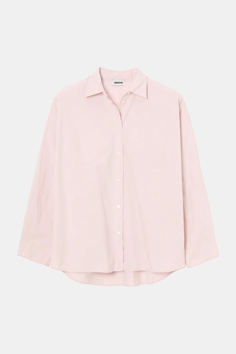 CHEMISE À MANCHES LARGES EN POPLINE DE COTON