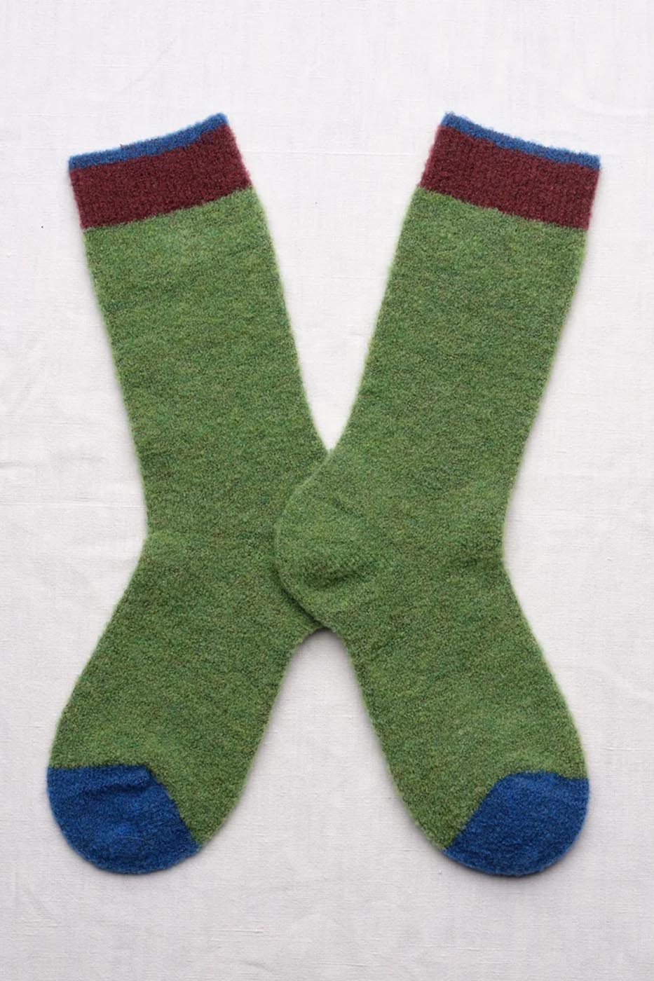Chaussettes Mousse Uni Lichen