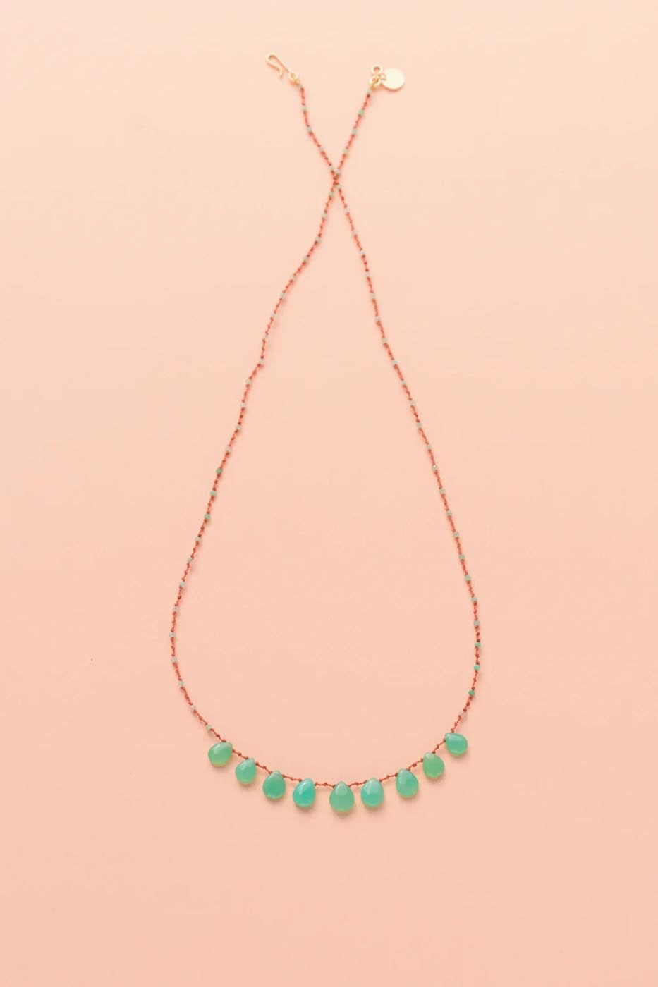 Collier 9 gouttes · Chrysoprase
