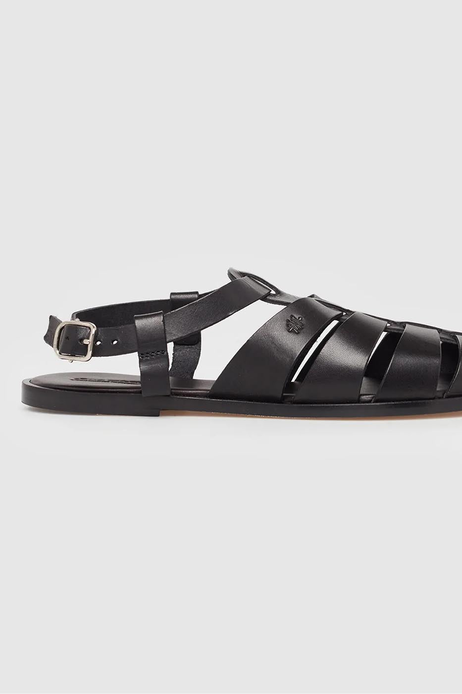 Sandales Pêcheur Cuir Noir