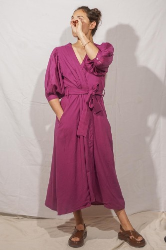 Robe Holi purple