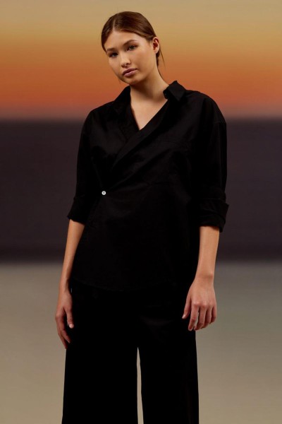 Chemise Diaz poplin noir 2